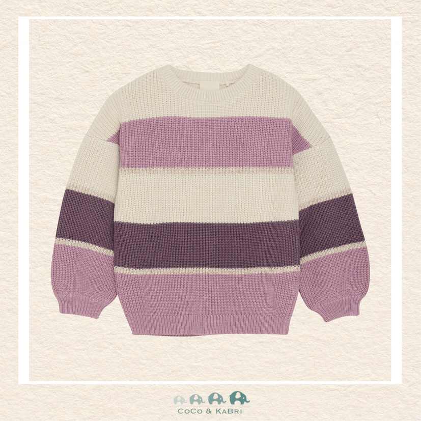 Minymo Sweater Purple Stripe 7