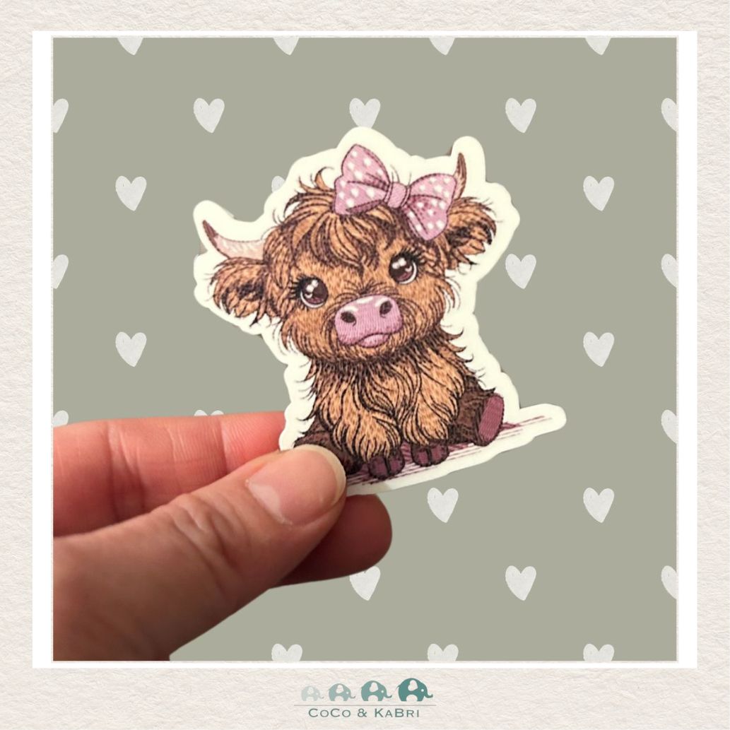 Ailean The Highland Cow Sticker, CoCo & KaBri Children's Boutique