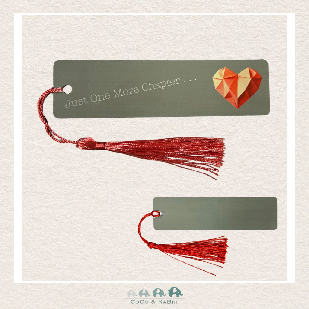 Aluminum Bookmark - Just One More Chapter (Heart), CoCo & KaBri Children's Boutique