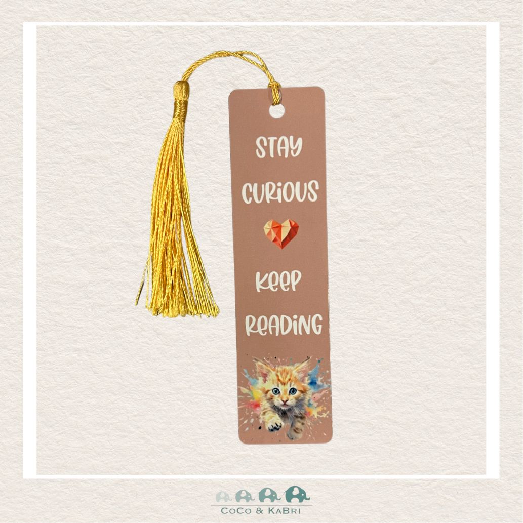 Aluminum Bookmark - Stay Curious - Cat, CoCo & KaBri Children's Boutique