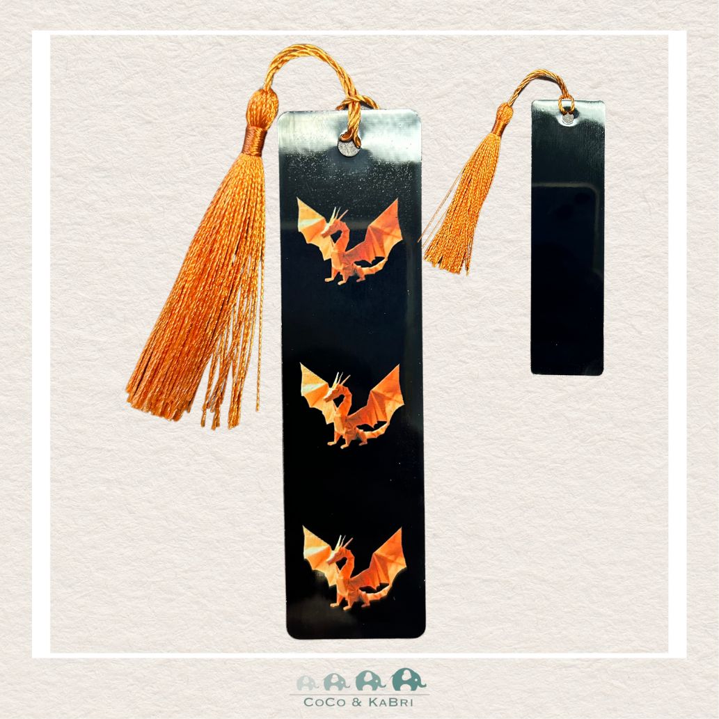 Aluminum Bookmark with Orange Tassel - Paper Dragon, CoCo & KaBri Children's Boutique