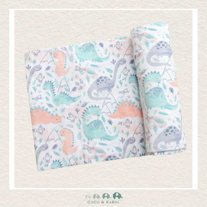 Angel Dear: Bamboo Jersey Swaddle Blanket - Pink Dino, CoCo & KaBri Children's Boutique