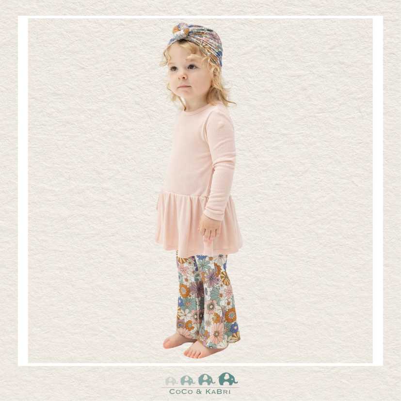 Angel Dear Brighton Floral - Rib Peplum Top With Flare Pants, CoCo & KaBri Children's Boutique