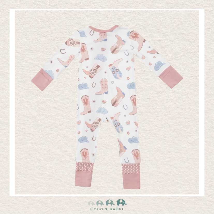 Angel Dear Cowboy Boots Pink - 2 Way Zipper Romper, CoCo & KaBri Children's Boutique