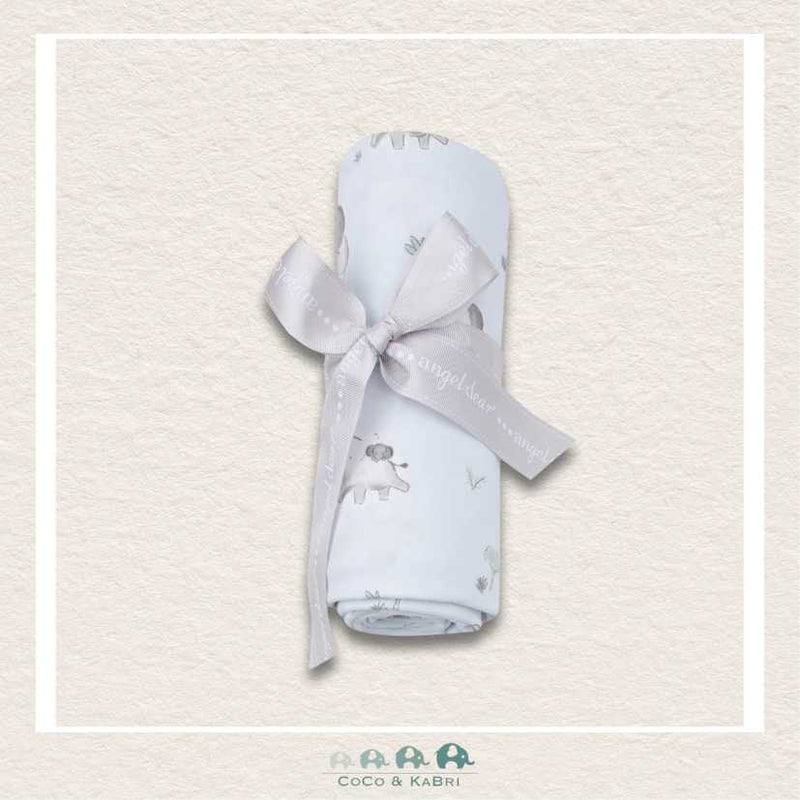 Angel Dear Gray Elephants - Blue Swaddle Blanket, CoCo & KaBri Children's Boutique