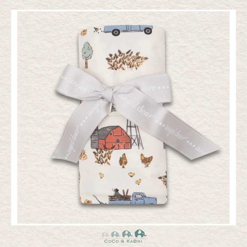 Angel Dear Hay Farmer Blue - Swaddle Blanket, CoCo & KaBri Children's Boutique