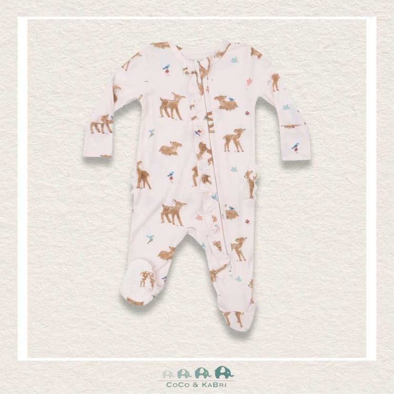 Angel Dear Soft Deer - 2 Way Ruffle Zipper Footie, CoCo & KaBri Children's Boutique