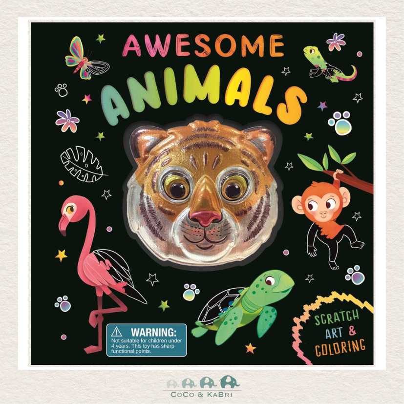 Awesome Animals - Scratch Art & Coloring, CoCo & KaBri Children's Boutique