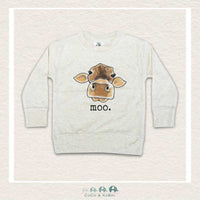 Barefoot Baby "Moo" Cow Crewneck Long Sleeve Shirt, CoCo & KaBri Children's Boutique