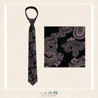 Boys Zipper Tie - Blush Paisley 14", CoCo & KaBri Children's Boutique