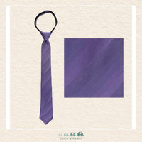 Boys Zipper Tie - Lilac 21", CoCo & KaBri Children's Boutique