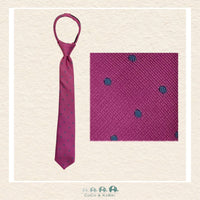 Boys Zipper Tie - Pink 14", CoCo & KaBri Children's Boutique