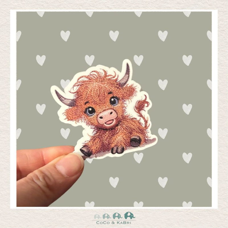 Cora The Highland Cow Sticker, CoCo & KaBri Children's Boutique