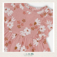 Deux Par Deux Baby Muslin Tunic & Rib Leggings Set - Pink & White Flowers, CoCo & KaBri Children's Boutique