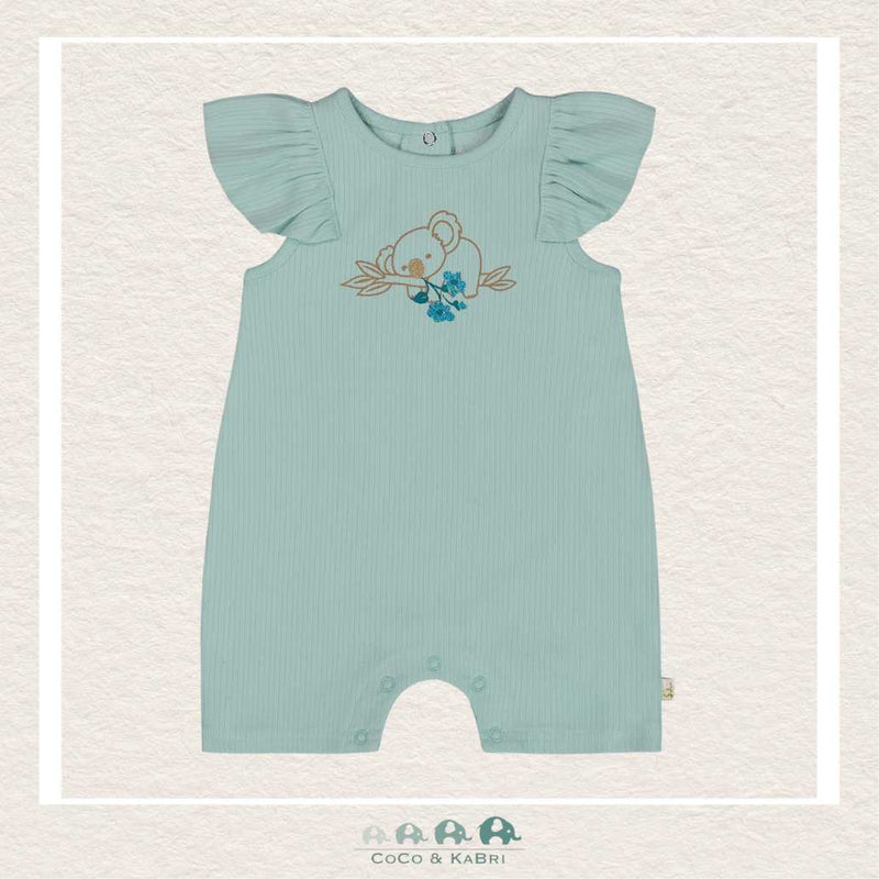 Deux Par Deux Baby Pastel Turquoise Romper, CoCo & KaBri Children's Boutique