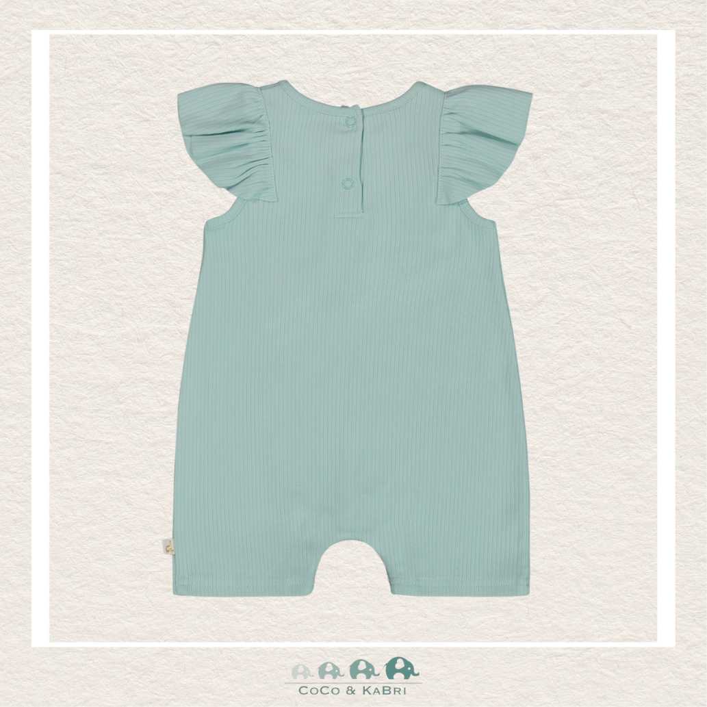 Deux Par Deux Baby Pastel Turquoise Romper, CoCo & KaBri Children's Boutique