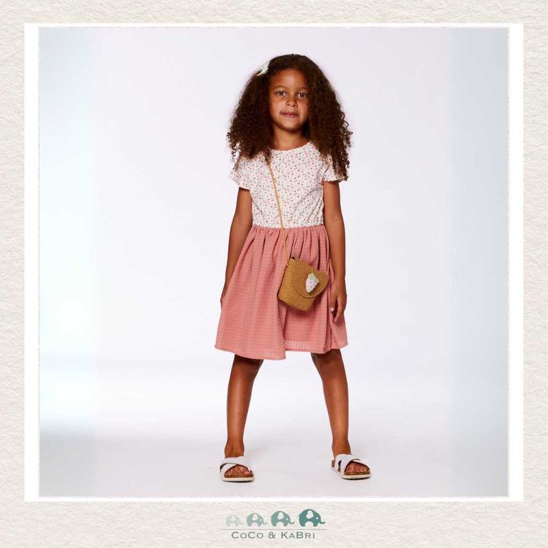 Deux Par Deux Bi - material Dress - Strawberries, CoCo & KaBri Children's Boutique