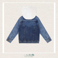 Deux Par Deux Boys Denim Jacket With Removable French Terry Hood, CoCo & KaBri Children's Boutique