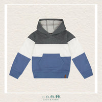 Deux Par Deux: Color Block Hooded Fleece Sweatshirt - Blue, CoCo & KaBri Children's Boutique