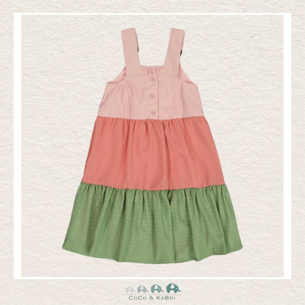 Deux Par Deux Color Block Peasant Dress, CoCo & KaBri Children's Boutique