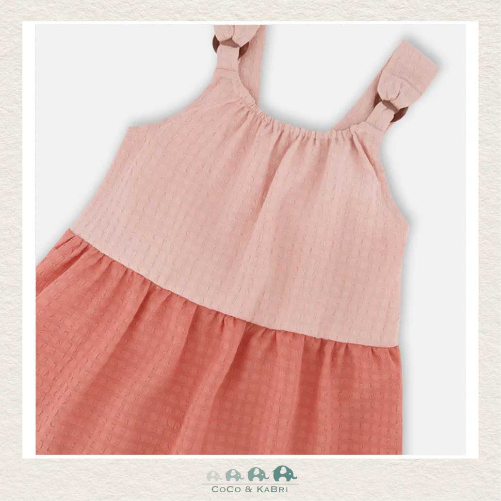 Deux Par Deux Color Block Peasant Dress, CoCo & KaBri Children's Boutique