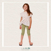 Deux Par Deux Crinkle Jersey Capri - Green, CoCo & KaBri Children's Boutique