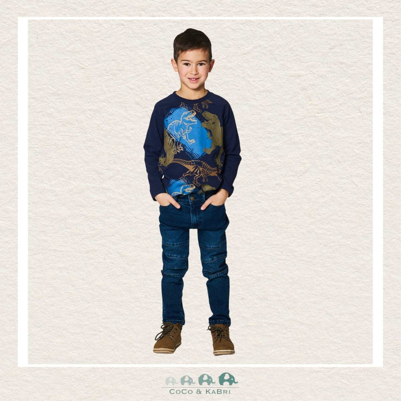 Deux Par Deux: Dinosaur Raglan Jersey T - Shirt, CoCo & KaBri Children's Boutique