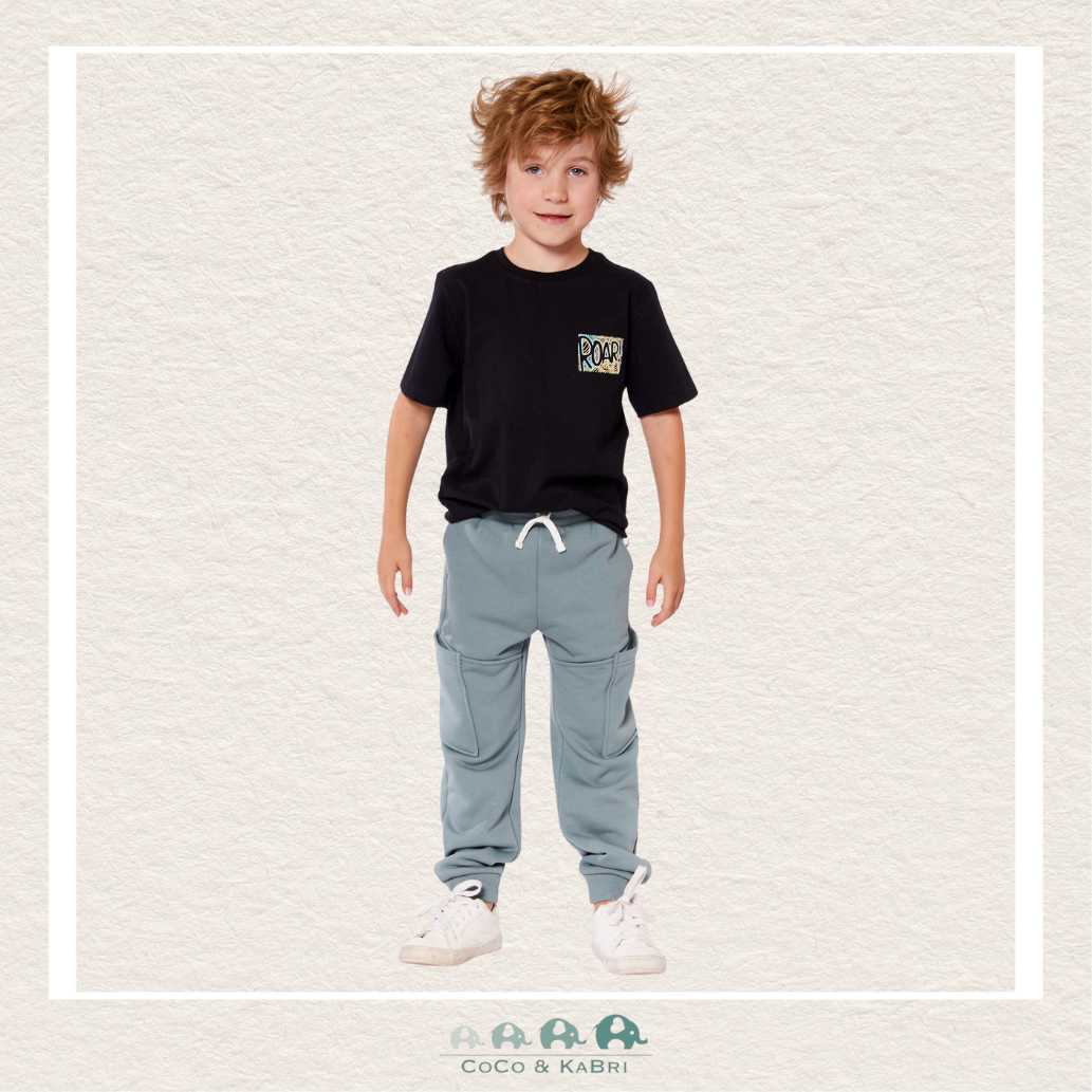 Deux Par Deux French Terry Pant - Stormy Sea, CoCo & KaBri Children's Boutique