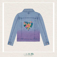 Deux Par Deux Girls Denim Jacket With Embroidery, CoCo & KaBri Children's Boutique