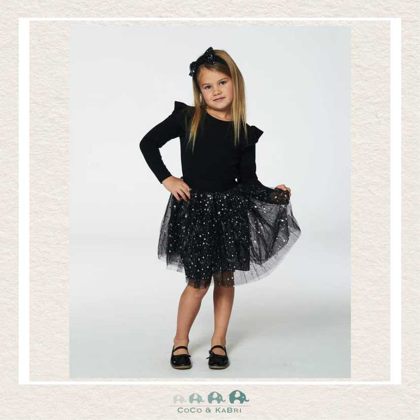 Deux par Deux Girls Dress: Glittering Tulle Skirt, CoCo & KaBri Children's Boutique