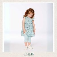 Deux Par Deux Girls Ribbed Capri Pastel Turquoise, CoCo & KaBri Children's Boutique