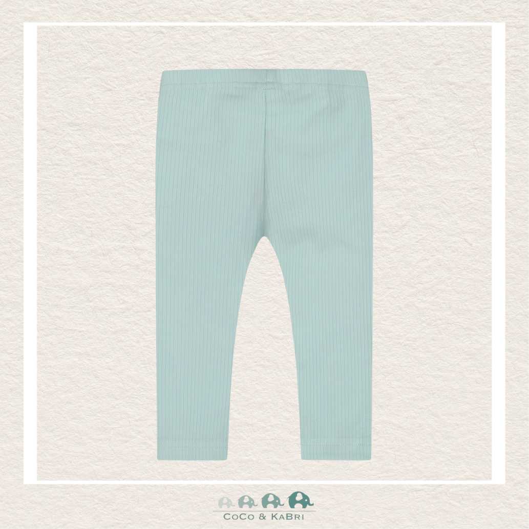 Deux Par Deux Girls Ribbed Capri Pastel Turquoise, CoCo & KaBri Children's Boutique