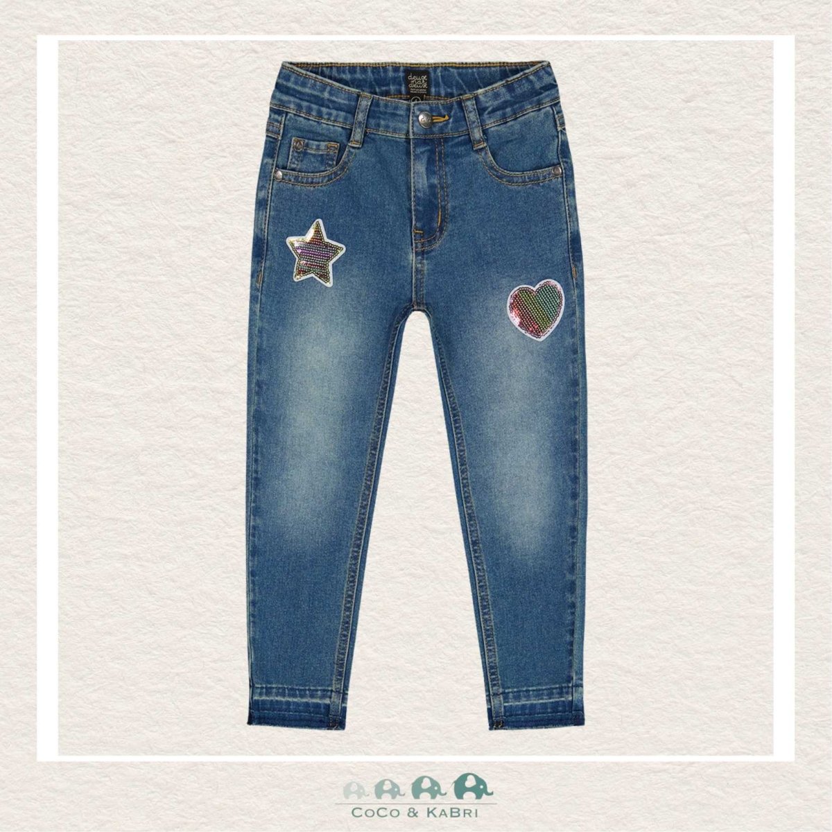 Deux Par Deux: Jeans With Embroidery Patch, CoCo & KaBri Children's Boutique