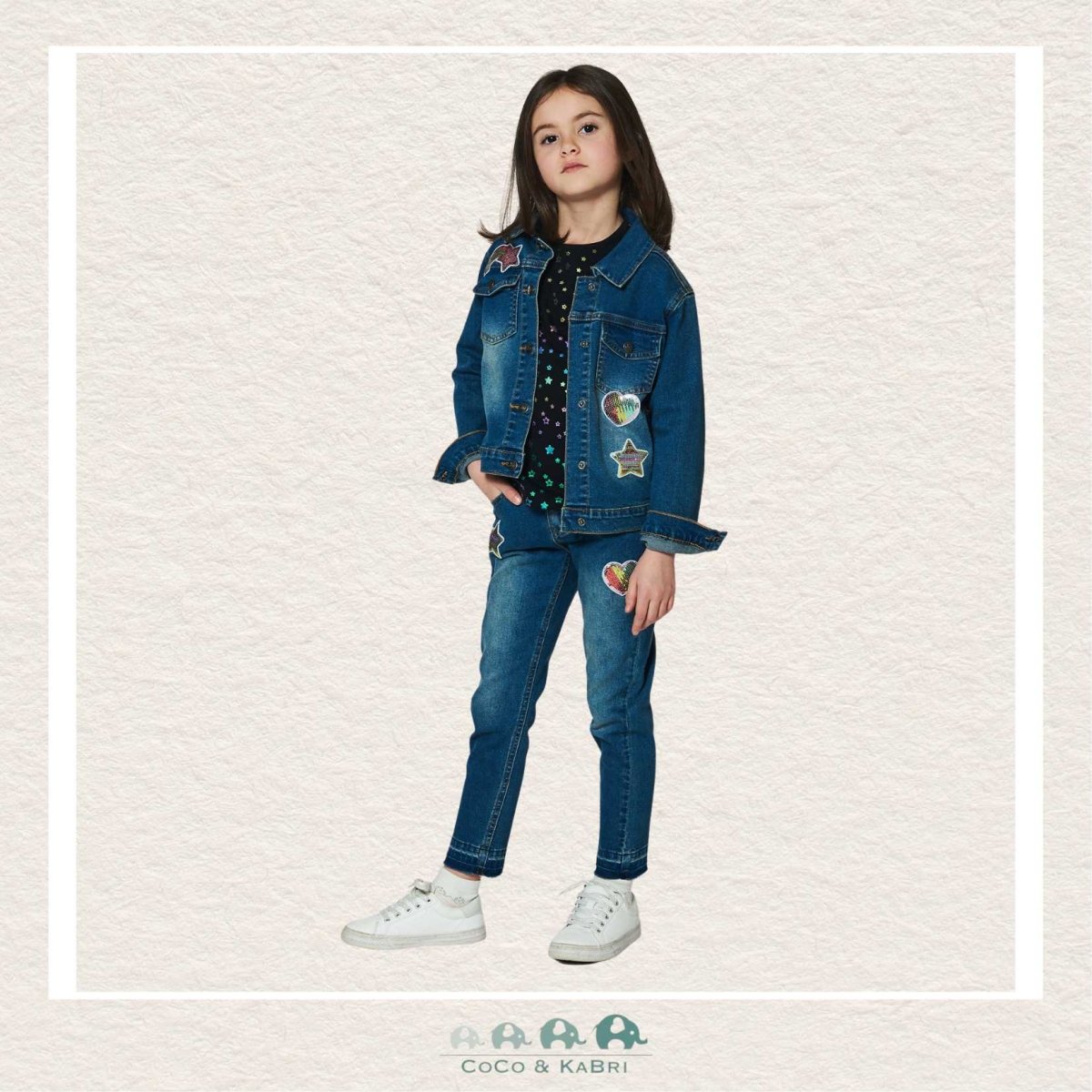 Deux Par Deux: Jeans With Embroidery Patch, CoCo & KaBri Children's Boutique