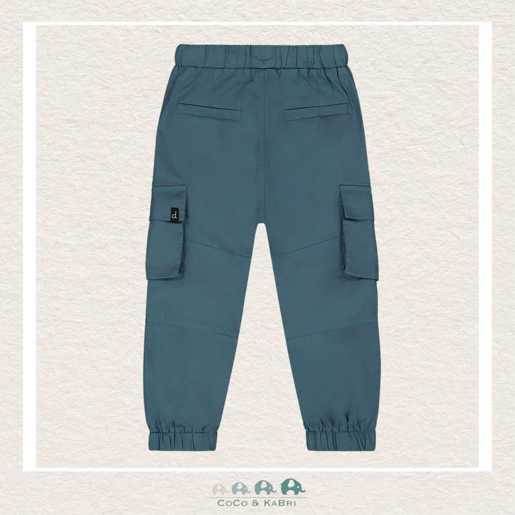 Deux Par Deux Parachute Jogger Pants With Cargo Pockets - Goblin Blue, CoCo & KaBri Children's Boutique