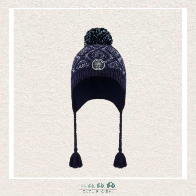 Deux Par Deux Peruvian Knit Hat Heather Blue, CoCo & KaBri Children's Boutique