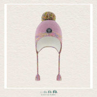 Deux Par Deux Peruvian Knit Hat Lilac With Multicolor Hearts, CoCo & KaBri Children's Boutique