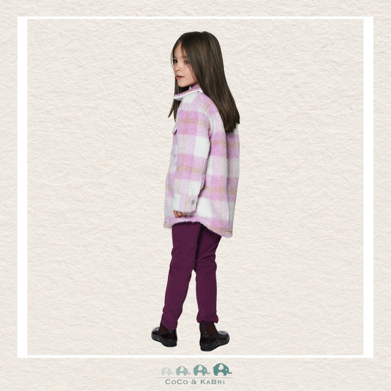 Deux Par Deux: Plaid Overshirt With Pockets - Lilac, CoCo & KaBri Children's Boutique