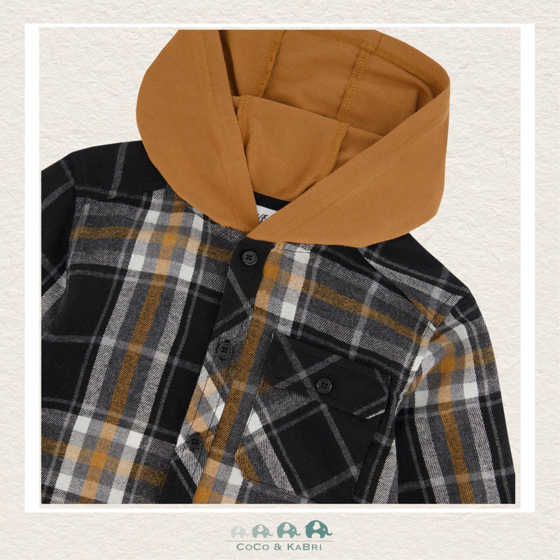 Deux Par Deux: Plaid Shirt with Jersey Hood, CoCo & KaBri Children's Boutique