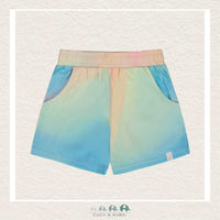 Deux Par Deux Printed Jersey Rainbow Shorts, CoCo & KaBri Children's Boutique