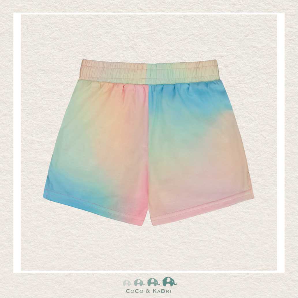 Deux Par Deux Printed Jersey Rainbow Shorts, CoCo & KaBri Children's Boutique