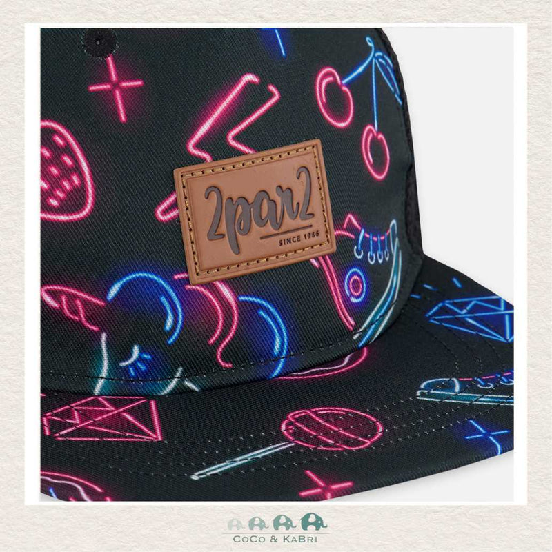 Deux Par Deux Printed Neon Cap, CoCo & KaBri Children's Boutique