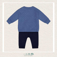 Deux Par Deux Quilted Sweatshirt And Fleece Pant Set Blue, CoCo & KaBri Children's Boutique