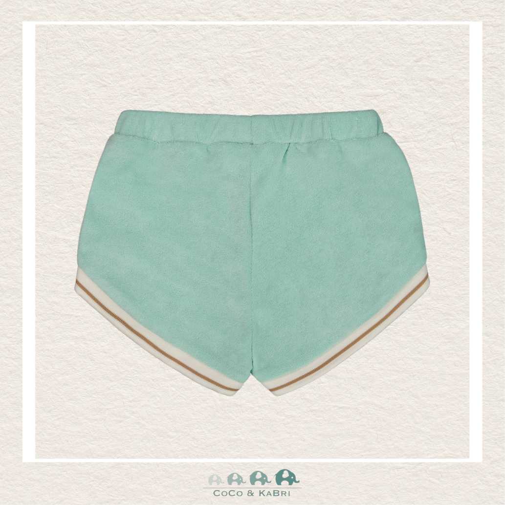 Deux Par Deux Terry Cloth Shorts - Aqua Haze, CoCo & KaBri Children's Boutique