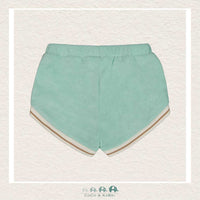 Deux Par Deux Terry Cloth Shorts - Aqua Haze, CoCo & KaBri Children's Boutique