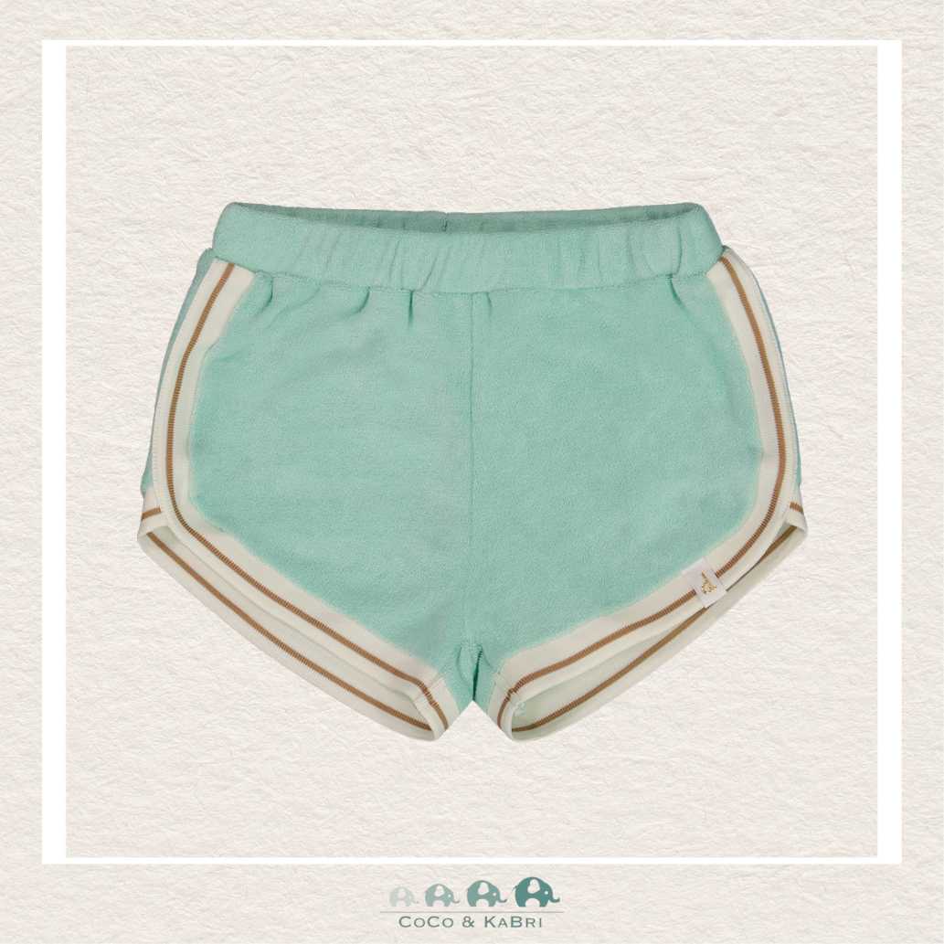 Deux Par Deux Terry Cloth Shorts - Aqua Haze, CoCo & KaBri Children's Boutique