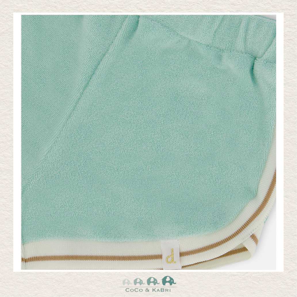 Deux Par Deux Terry Cloth Shorts - Aqua Haze, CoCo & KaBri Children's Boutique