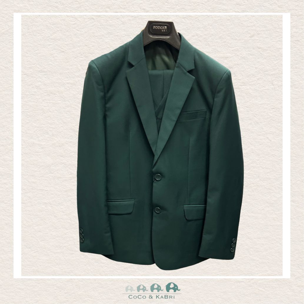 Fouger Suit: Three Piece (Jacket, Vest & Pant) - Hunter Green, CoCo & KaBri Children's Boutique