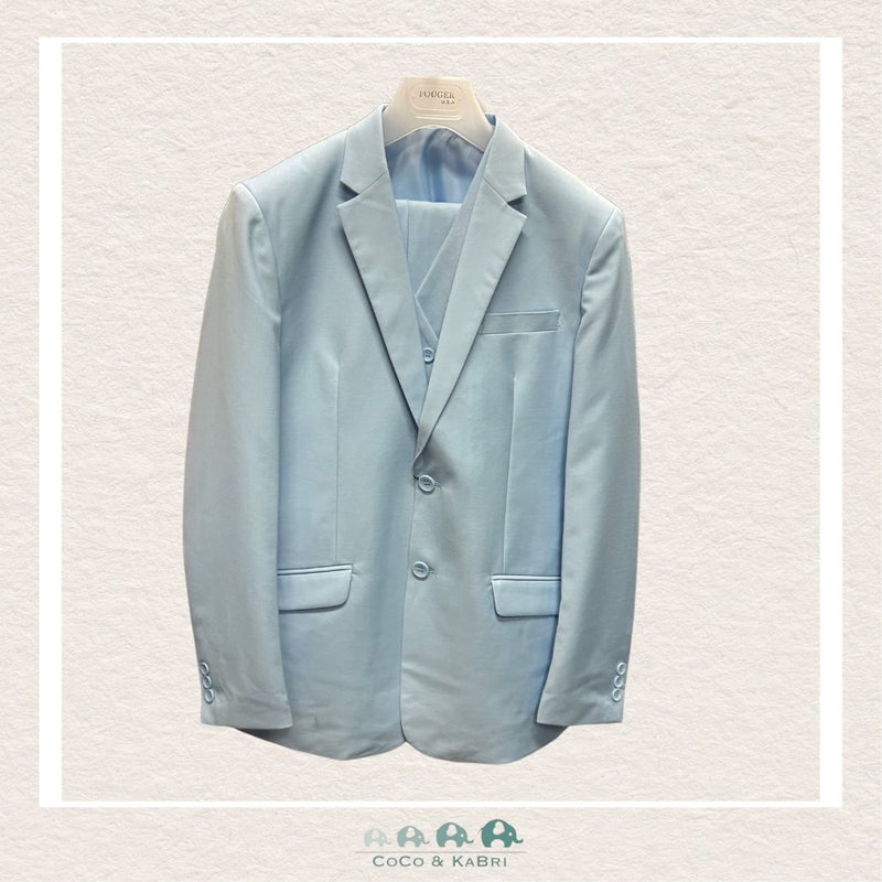 Fouger Suit: Three Piece (Jacket, Vest & Pant) - Light Blue Size 18, CoCo & KaBri Children's Boutique