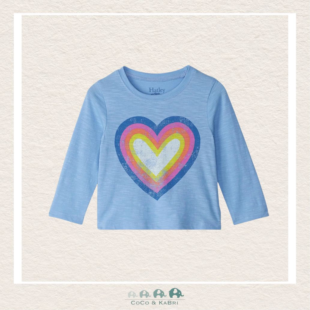 🇨🇦 Hatley: Girls Blue Heart Tshirt, CoCo & KaBri Children's Boutique